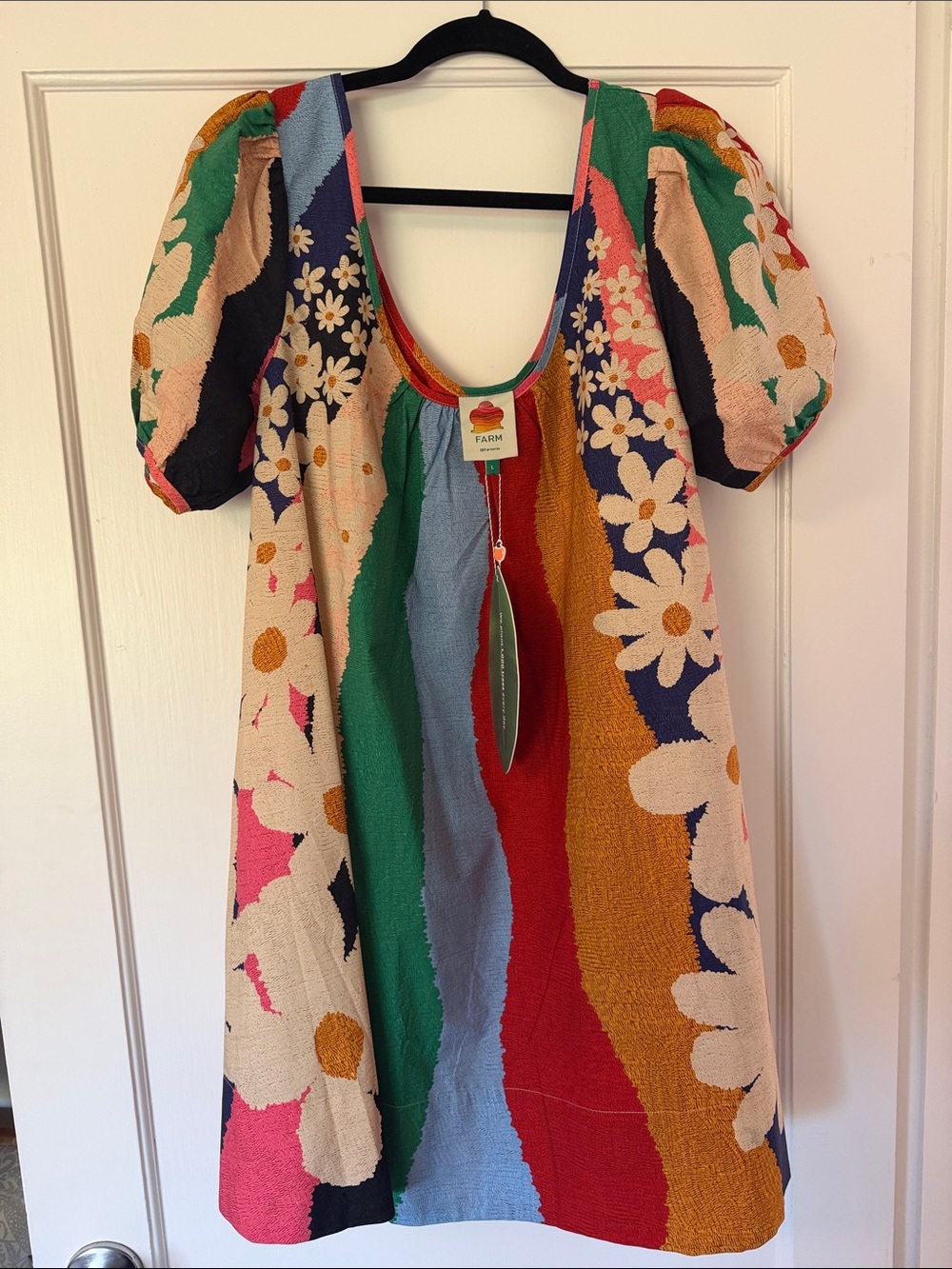 Farm Rio Super Fun Daisy mini Dress - Large NWT - Picture 2 of 3